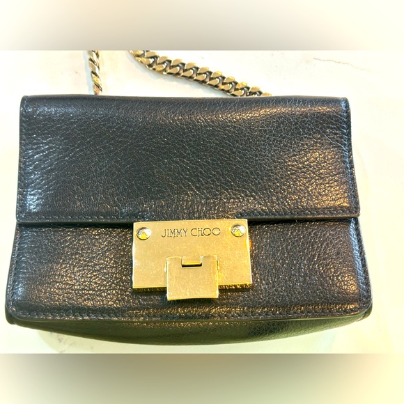 JIMMY CHOO Rebel Soft Mini black leather bag w Dustbag